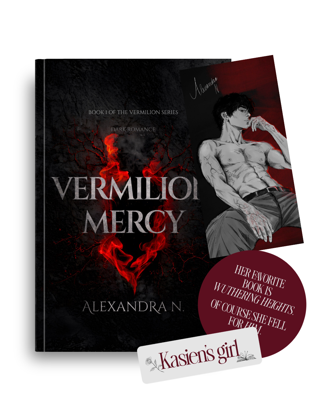 Signed Paperback Vermilion Mercy + Goodies