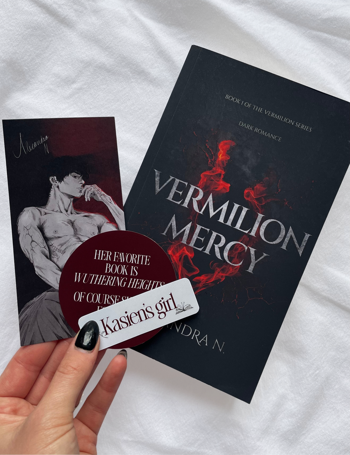 Signed Paperback Vermilion Mercy + Goodies